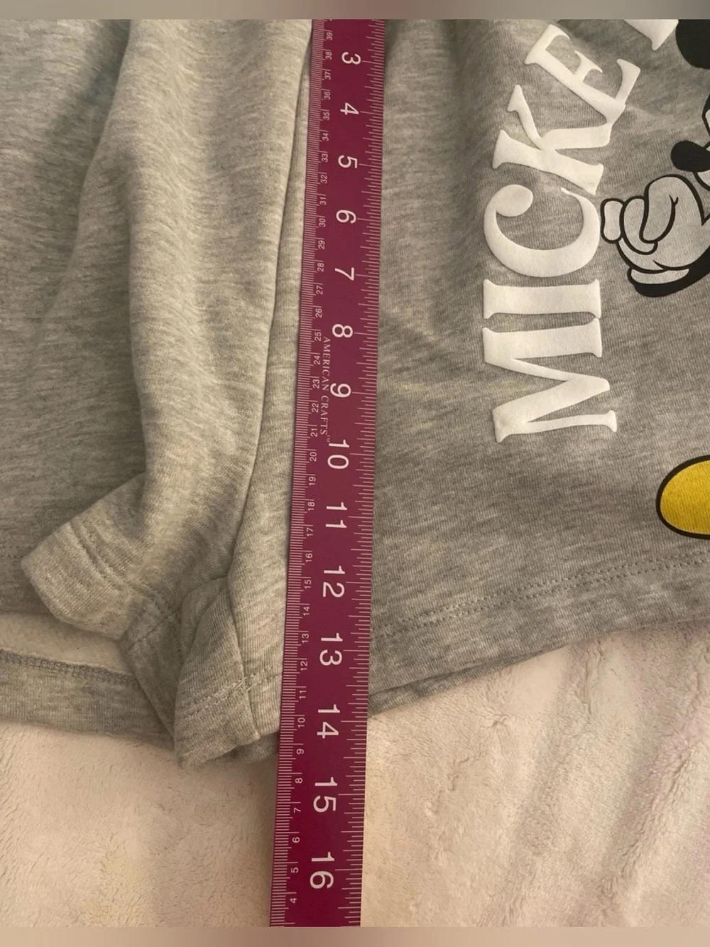 Gray Mickey Mouse Graphic Women’s lounge sleepwear Shorts Large NWOT